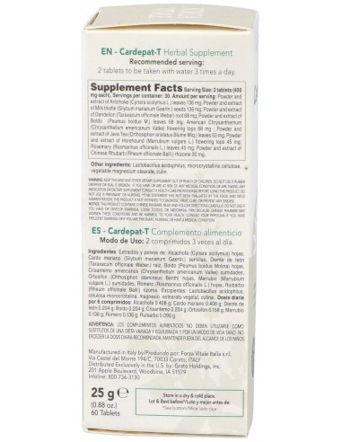 Cardepat-T Carciofo Composto Hepatico 25Gr.Comp. de Forza Vitale