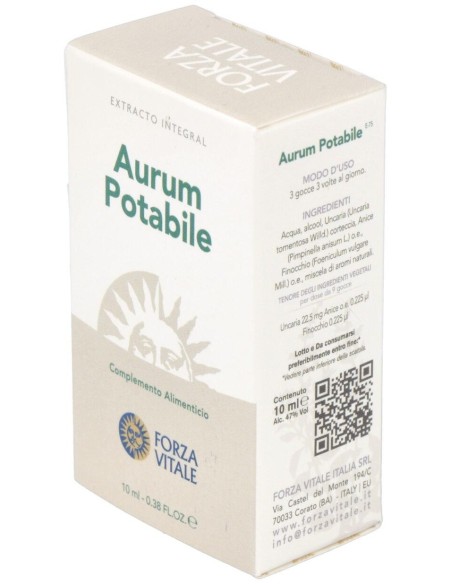 Aurum Potable (Oro) Metal Espagirico 10Ml. de Forza Vitale