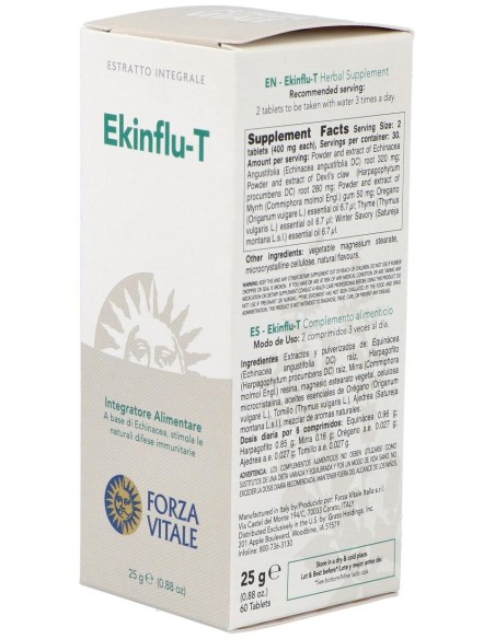 Ekinflu-T Defensas 25Gr.Comprimidos de Forza Vitale