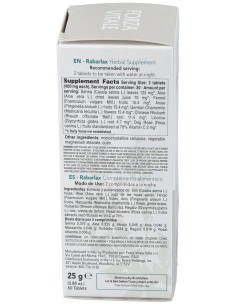 Rabarlax Laxante 25Gr.Comprimidos de Forza Vitale 2