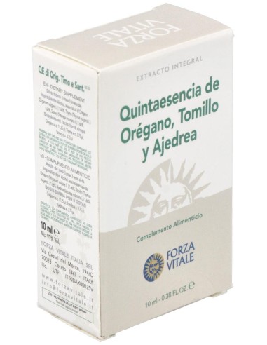 Quinta Esencia Oregano-Tomillo-Ajedrea 10Ml. de Forza Vitale