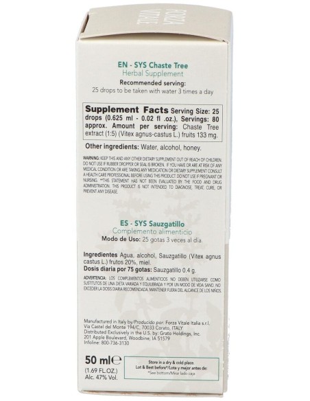 Sys.Agnocasto 50Ml. de Forza Vitale