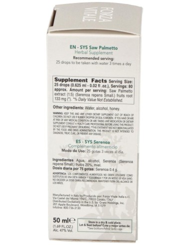 Sys.Serenoa 50Ml. de Forza Vitale