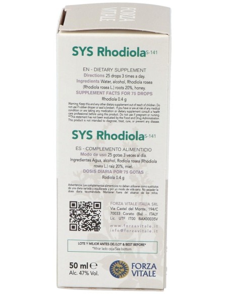 Sys.Rhodiola Rosea 50Ml. de Forza Vitale