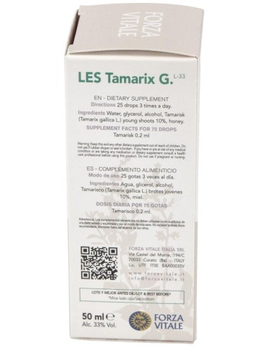 Les Tamarix Gallica Tamarisco 50Ml. de Forza Vitale