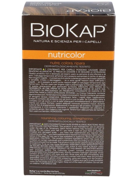 Nutricolor 7.0 Rubio Medio 140 ml      de Biokap