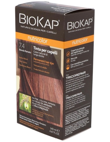 Tinte Auburn Blond Dye 140Ml. Rojo Cobrizo ·7.4 de Biokap
