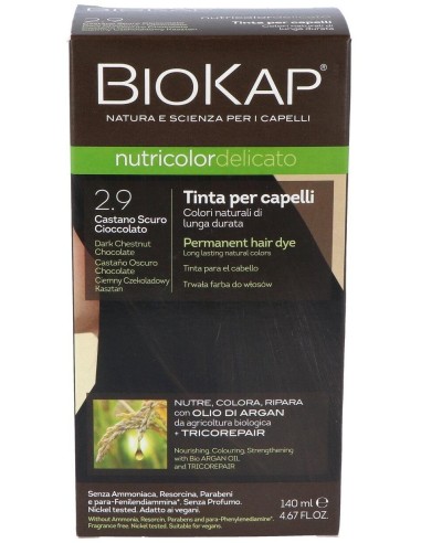 Tinte Castaño Oscuro Chocolate 140Ml 2.9 Delicato de Biokap