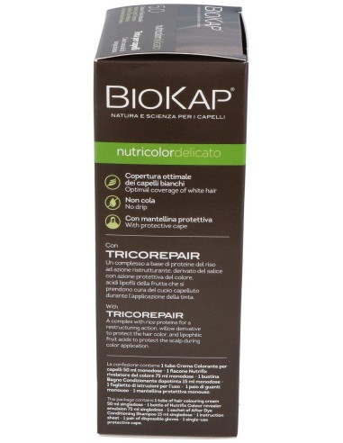 Tinte Castaño Claro Natural  140Ml. 5.0 Delicato de Biokap