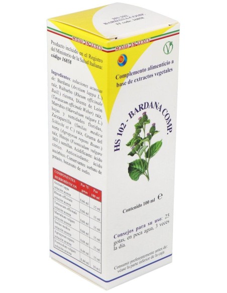 Hs 102 Bardana Comp. Gotas 100Ml S/Al de Herboplanet