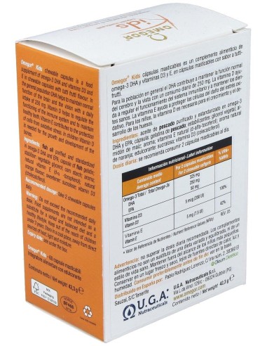 Omegor Kids Masticable 60Cap. de Uga Nutraceuticals