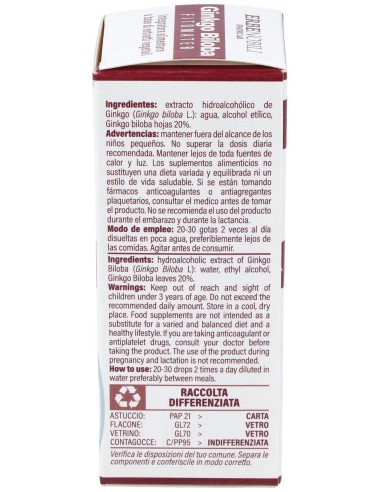 Ginkgo Biloba Ginkgo Biloba Extract Fitomater 50Ml de Erbenobili