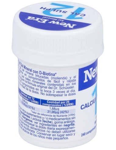 Sal Schussler Nº12 Calcium Sulfuricum 240Comp. de New Era