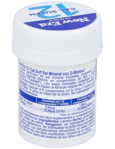 Sal Schussler Nº12 Calcium Sulfuricum 240Comp. de New Era