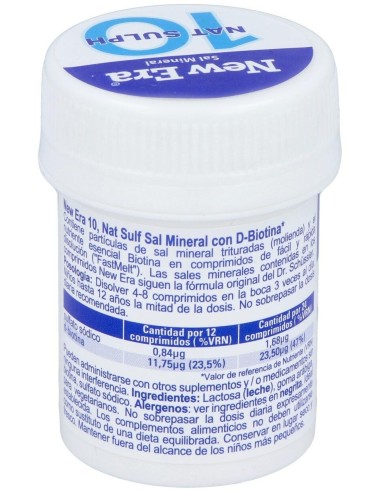 Sal Schussler Nº10 Natrium Sulfuricum 240Comp. de New Era