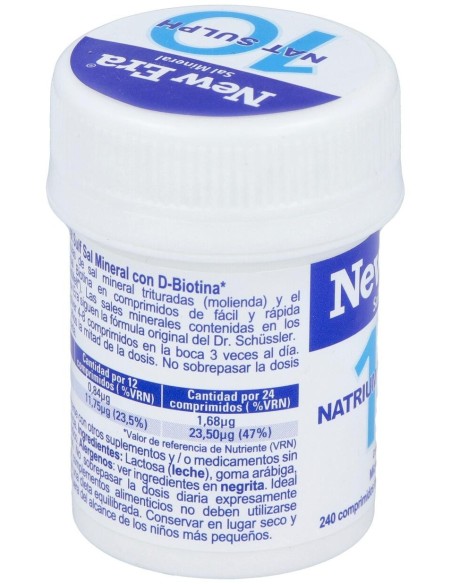 Sal Schussler Nº10 Natrium Sulfuricum 240Comp. de New Era