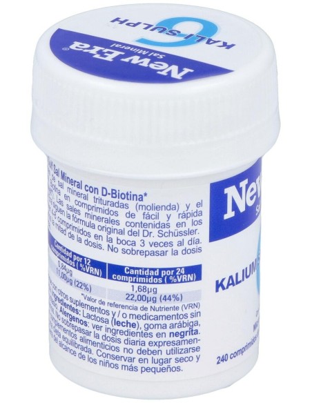 Sal Schussler Nº6 Kalium Sulfuricum 240Comp. de New Era