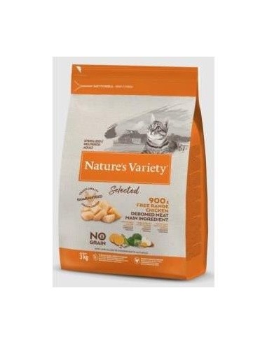 Natures Variety Feline Adult Steril Pollo 3Kg. de Nature S Variety Vet