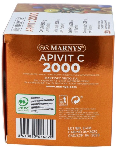 Apivit C Plus 2000Mg. 20Amp. de Marnys