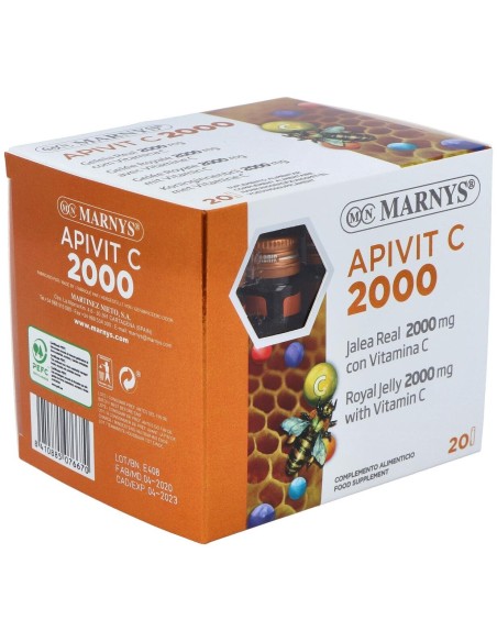 Apivit C Plus 2000Mg. 20Amp. de Marnys
