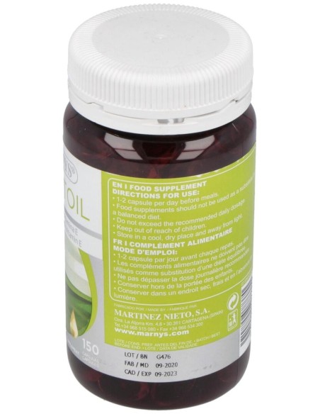 Aceite De Onagra (Mar-Vitoil) 500Mg. 150Perlas de Marnys