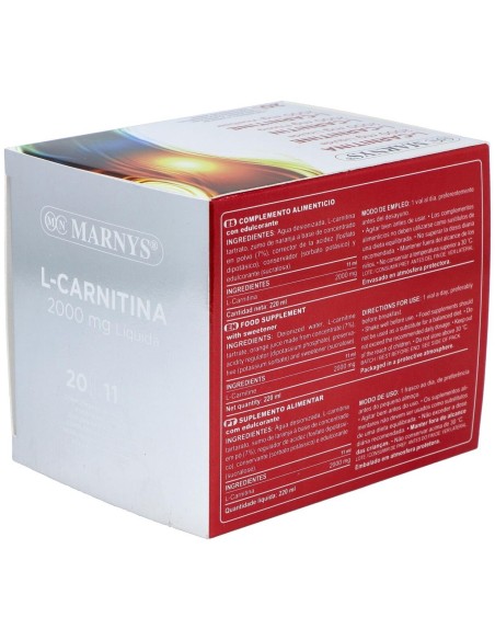 L-Carnitina 2000 Sabor Naranja 20Viales de Marnys