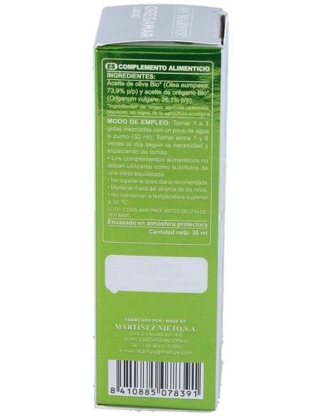 Aceite De Oregano Bio 30Ml. de Marnys