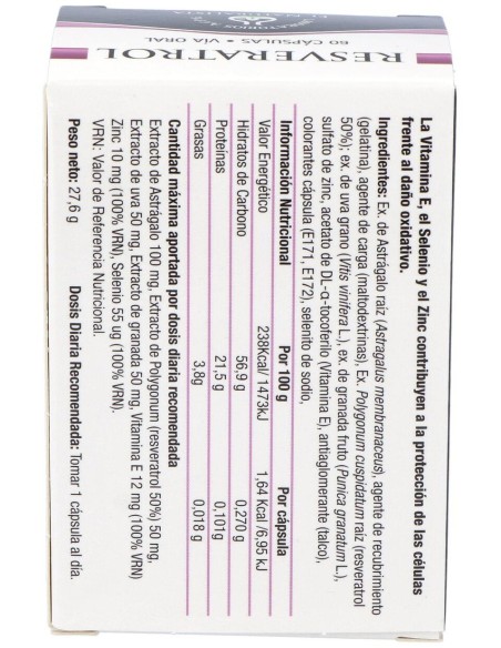 Resveratrol 60Cap. de El Naturalista