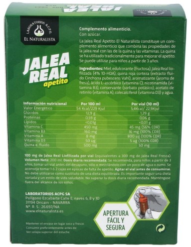 Jalea Real Apetito 20Viales de El Naturalista