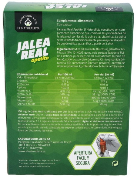 Jalea Real Apetito 20Viales de El Naturalista