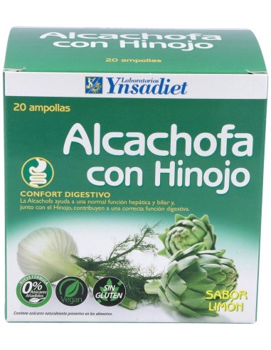 Alcachofa + Hinojo  0% Azucar 20 Amp de Ynsadiet
