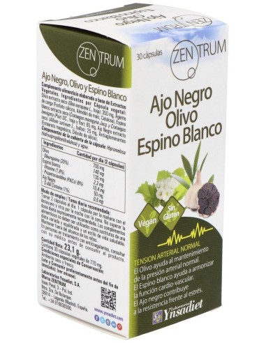 Olivo, Ajo Negro Y Espino 30 Caps. V de Ynsadiet