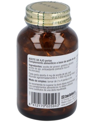 Aceite De Ajo 115Perlas de Santiveri