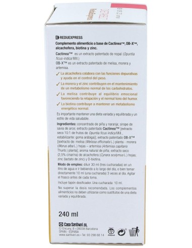 Dietabelt Quema Reduexpress 240Ml. de Santiveri