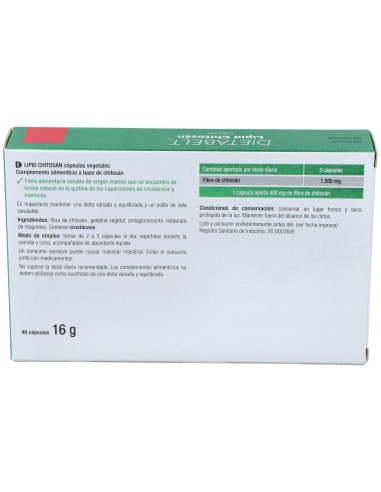 Dietabelt Sazia Lipid Chitosan 40Cap. de Santiveri