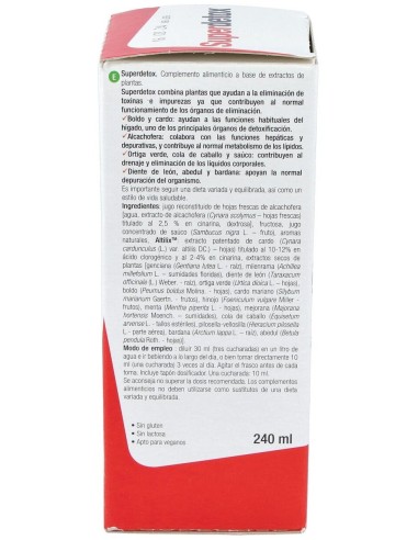 Superdetox Jarabe 240Ml. de Santiveri