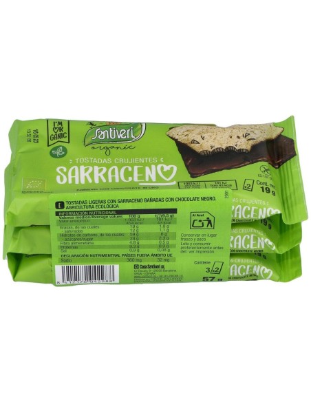 Tostadas Trigo Sarraceno Choco Negro 6Ud. de Santiveri