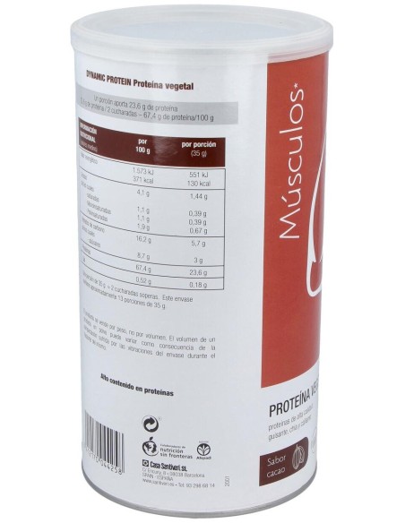 Dynamic Proteina Vegetal Cacao 455Gr. de Santiveri