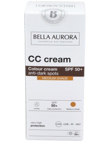 Cc Cream Spf 50+ Tono Medio 30Ml. de Bella Aurora