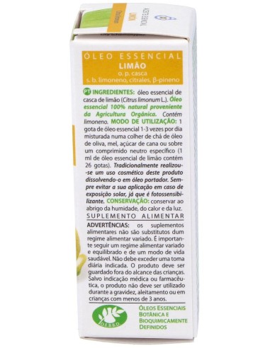 Aceite Esencial Limon Bio 10 Ml # de Esential Aroms