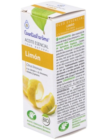 Aceite Esencial Limon Bio 10 Ml # de Esential Aroms