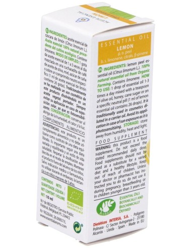 Aceite Esencial Limon Bio 10 Ml # de Esential Aroms