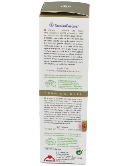 Calendula Extracto Lipidico Bio 100Ml. de Esential Aroms