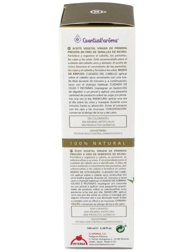 Aceite Vegetal Ricino 100 Ml de Esential Aroms