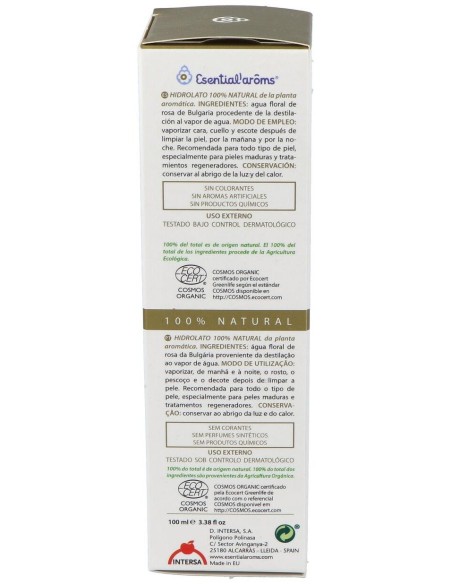 Hidrolato Rosa De Bulgaria 120 Ml Bio de Esential Aroms