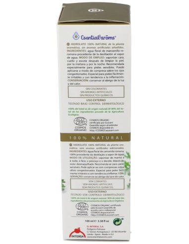 Hidrolato Manzanilla Romana 120 Ml Bio de Esential Aroms