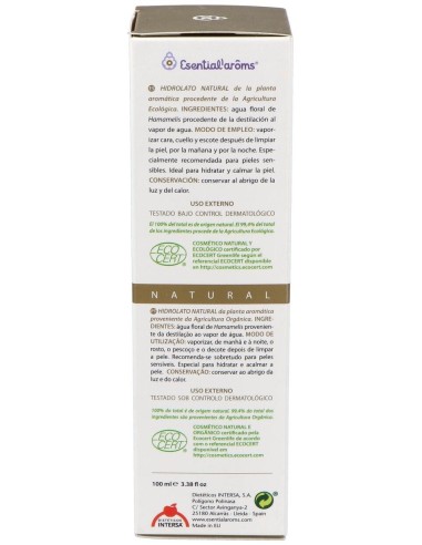 Agua Floral Hamamelis 100Ml.  Ecocert de Esential Aroms