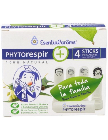 Phytorespir Frasco 30Ml. + 4 Sticks Inhaladores de Esential Aroms
