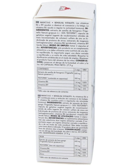 Mantime - Sensual Vitality 60 Caps. de Intersa