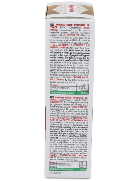 Aprolis Gold Propolis Extract Concentrado 30Ml de Intersa